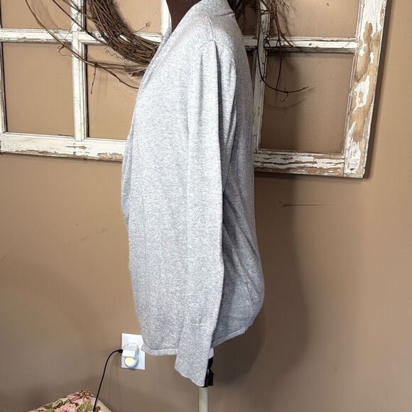 Abercrombie and Fitch womens asymetrical side zip sweater gray size small cozy s - Picture 3 of 11